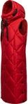 Lange Steppweste Outdoor-Weste mit Kapuze "Schnuckel" Apple Red XS