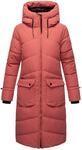 Langer Steppmantel mit Kapuze "Tomomii XVI" Rouge XS