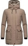 Warmer Wintermantel mit Kapuze "Blizzardstorm" Taupe Grey XS