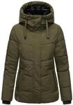Warme gesteppte Winterjacke mit Kapuze "Sag ja XIV" Dark Olive S