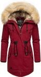 Winterparka mit Kunstfell-Kapuze "Bombii" Blood Red XS