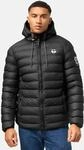 Gef&uuml;tterte Winter Steppjacke mit Kapuze "Zaharoo" Black XXXL