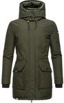 Warmer Wintermantel mit Kapuze "Blizzardstorm" Olive XS