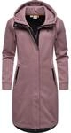 Lange &Uuml;bergangsjacke aus Rippstrick "Letti Long Bonded" Mauve XS