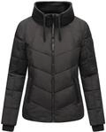 Steppjacke mit hohem Kragen "Liebesfee 14" Black XS