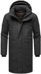 Warmer Herren Wintermantel mit Kapuze "Xandroo XX" Black S