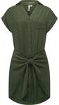 Sommerliches Blusenkleid mit Taillenband "Bahaya" Dark Olive XS