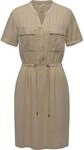 Sommerkleid mit Brusttaschen und Taillenband "Roisana" Sand XS