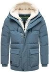 Steppjacke mit Teddyfleece-Einsatz "Lauroo XX" Dusty Blue S