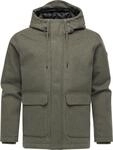Winterjacke mit Wollmantel Haptik "Mr Them Felt" Dark Olive S