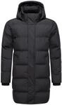 Winter Steppmantel mit abnehmbarer Kapuze "Thadeek XX" Black S