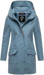 Wasserdichter Softshell-Mantel lang mit Kapuze "Mayleen" Powder Blue XXXL