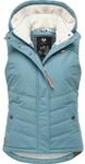 Wasserdichte Steppweste mit abnehmbarer Kapuze "Hesty" Stone Blue25 XS