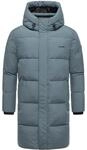 Winter Steppmantel mit Kapuze "Hadrieen XX" Stormy Blue S