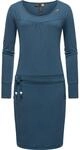 Langarm-Kleid mit Taillenzug 'Penellope' Petrol S