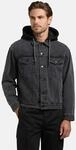 Jeansjacke mit abnehmbarer Sweat-Kapuze "Jokin" Black XXL