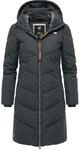 Langer wasserdichter Winter Steppmantel mit abnehmbarer Kapuze "Rebelka" Dark Grey22