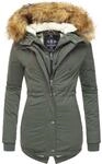 Warmer Winterparka mit Kapuze "Akira" Gr&uuml;n L