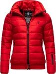 Kurze Winter Steppjacke mit Kapuze "Poison" Rot XS