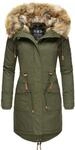 Winterparka mit abnehmbarem Kunstfell "Rosinchen" Gr&uuml;n M
