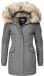 Winterparka mit Kapuze "Cristal" Grau XL