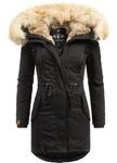 Winterparka mit Kunstfell-Kapuze "Bombii" Schwarz XS