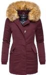 Winterparka mit Kapuze "Karmaa" Weinrot XL