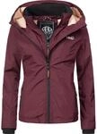 Leichte &Uuml;bergangsjacke mit Kapuze "Erdbeere" Weinrot XXL