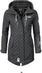 &Uuml;bergang Softshell-Mantel mit Kapuze "Zimtzicke" Schwarz Dots L