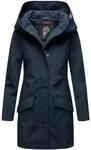Wasserdichter Softshell-Mantel lang mit Kapuze "Mayleen" Blue XS