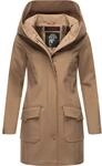 Wasserdichter Softshell-Mantel lang mit Kapuze "Mayleen" Taupe XL