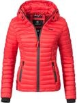 Leichte Steppjacke mit Kapuze "Samtpfote" Rot XS