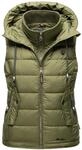 Warme Steppweste mit Kapuze "Taisaa" Olive S