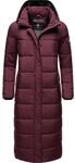 Langer Winter Steppmantel "Isalie" Wine L