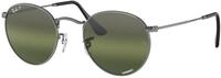 Ray - Ban Herren Ray - Ban RB3447 ROUND METAL 004/G4 Sonnenbrillen Metall Grau Gr&uuml;n