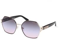 Guess Damen Guess GU7913 05Z Sonnenbrillen Metall Schwarz Violett Geometrisch Normal