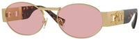 Versace Unisex Versace VE2264 100284 Sonnenbrillen Metall Gold Violett Rund Normal