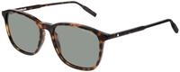 Montblanc Herren Montblanc MB0082S 002 Sonnenbrillen Acetat Havanna Gr&uuml;n Quadratisch