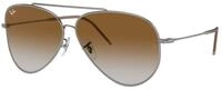 Ray - Ban Unisex Ray - Ban RBR0101S AVIATOR REVERSE 004/CB Sonnenbrillen Metall Grau