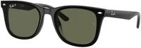 Ray - Ban Unisex Ray - Ban RB4420 601/9A Sonnenbrillen Injiziert Schwarz Gr&uuml;n