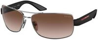 Prada Linea Rossa Herren Prada Linea Rossa PS 50ZS 5AV02P Sonnenbrillen Metall Grau