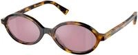 Miu Miu Damen Miu Miu MU 04ZS VAU50D Sonnenbrillen Acetat Schildkr&ouml;te Rot Rund
