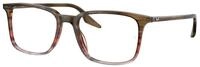 Ray - Ban Unisex Ray - Ban RX5421 8251 Optische Fassungen Acetat Braun Quadratisch