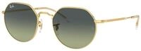 Ray - Ban Unisex Ray - Ban RB3565 JACK 001/BH Sonnenbrillen Metall Gold Gr&uuml;n