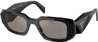 Prada Damen Prada PR 17WS 1AB07Z Sonnenbrillen Acetat Schwarz Grau Quadratisch