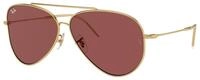 Ray - Ban Unisex Ray - Ban RBR0101S AVIATOR REVERSE 001/69 Sonnenbrillen Metall Gold