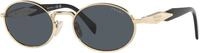 Prada Damen Prada PR 65ZS ZVN09T Sonnenbrillen Metall Gold Grau Rund Normal