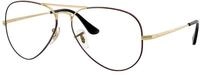 Ray - Ban Unisex Ray - Ban RX6489 AVIATOR 3175 Optische Fassungen Metall Schwarz