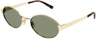 SAINT LAURENT Damen SAINT LAURENT SL 692 003 Sonnenbrillen Metall Gold Gr&uuml;n Rund