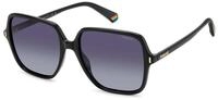 Polaroid Damen Polaroid PLD 6219/S 807/WJ Sonnenbrillen Plastik Schwarz Grau